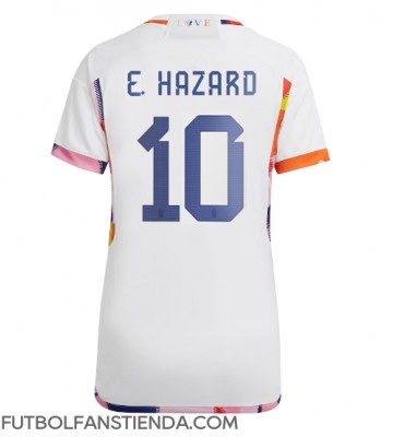 Bélgica Eden Hazard #10 Segunda Equipación Mujer Mundial 2022 Manga Corta